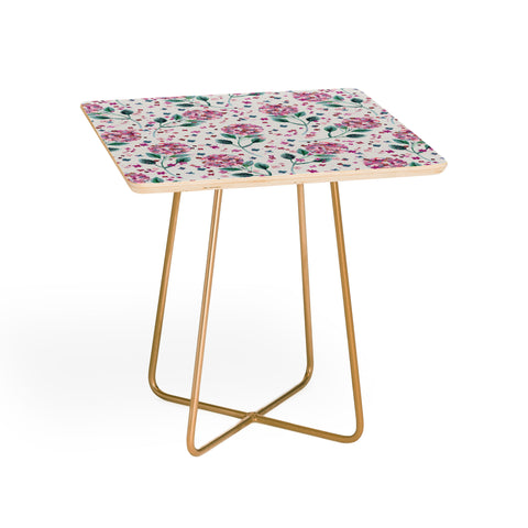 Ninola Design Fest Perennial Hydrangea Pink Side Table