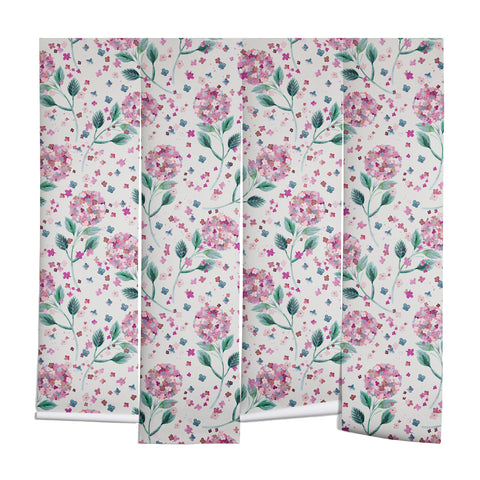Ninola Design Fest Perennial Hydrangea Pink Wall Mural