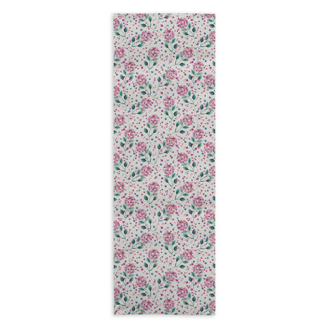 Ninola Design Fest Perennial Hydrangea Pink Yoga Towel