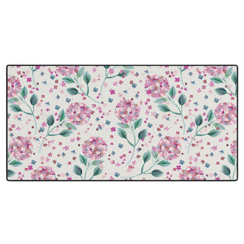 Ninola Design Fest Perennial Hydrangea Pink Desk Mat