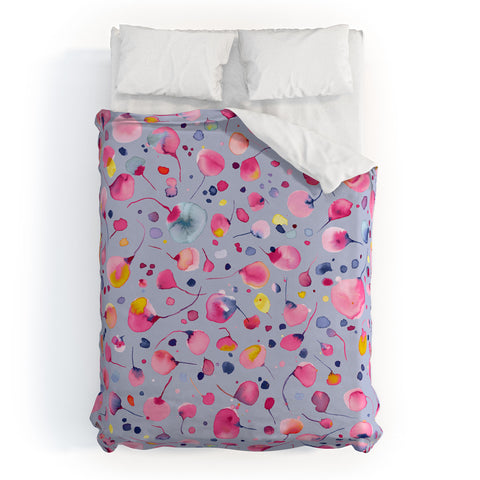 Ninola Design Flying Leaves Watercolor Duvet Cover