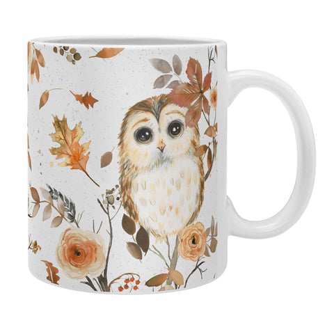 Ninola Design Forest Owls Trees Gold Coffee Mug