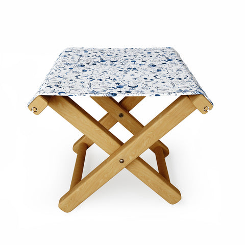 Ninola Design Galaxy Mystical Bue Folding Stool