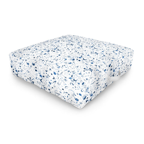Ninola Design Galaxy Mystical Bue Outdoor Floor Cushion