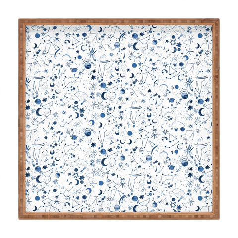 Ninola Design Galaxy Mystical Bue Square Tray