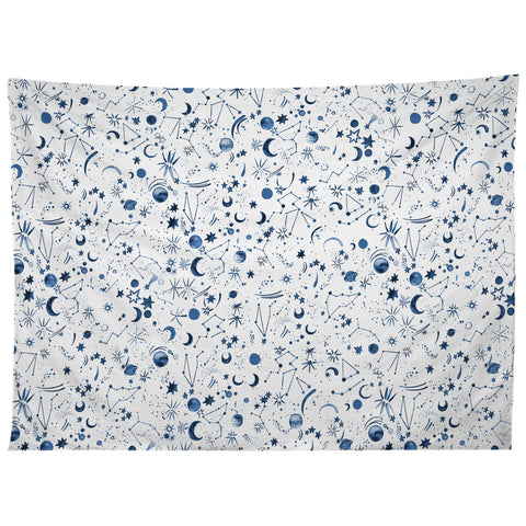 Ninola Design Galaxy Mystical Bue Tapestry