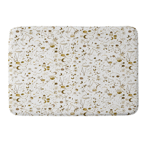 Ninola Design Galaxy Mystical Golden Memory Foam Bath Mat