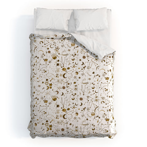 Ninola Design Galaxy Mystical Golden Comforter