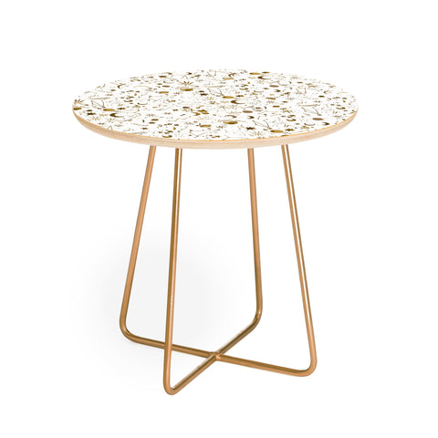 Ninola Design Galaxy Mystical Golden Round Side Table
