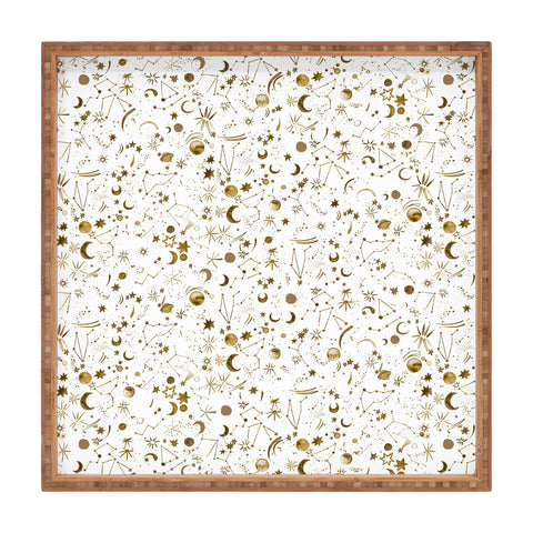 Ninola Design Galaxy Mystical Golden Square Tray
