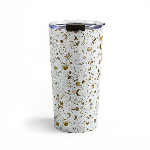 Ninola Design Galaxy Mystical Golden Travel Mug