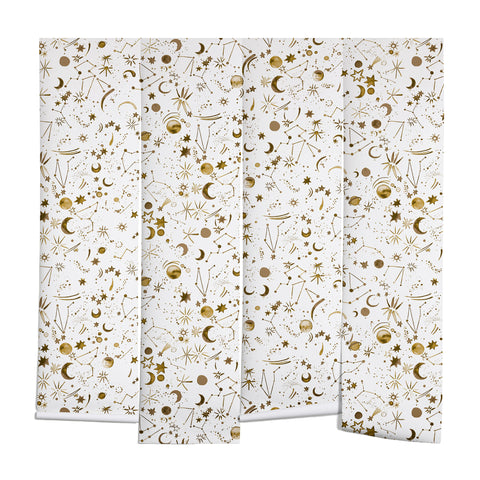 Ninola Design Galaxy Mystical Golden Wall Mural