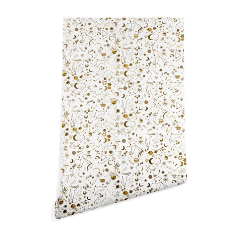 Ninola Design Galaxy Mystical Golden Wallpaper