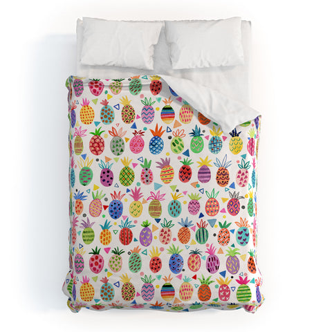Ninola Design Geo pineapples Multicolored Duvet Cover