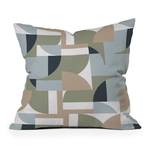 Ninola Design Geometric Surf Sand Outdoor Throw Pillow