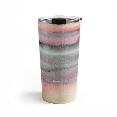 Ninola Design Gradient landscape watercolor Coral mauve Travel Mug