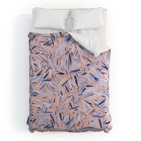 Ninola Design Holiday Rain Pink Duvet Cover