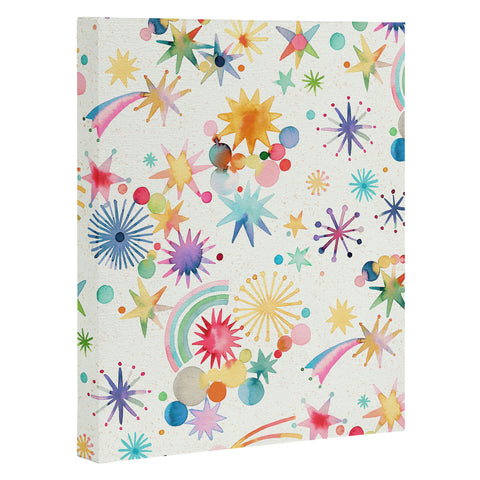 Ninola Design Holiday Shooting Stars Kids Art Canvas