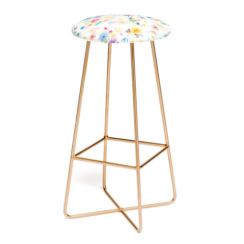 Ninola Design Holiday Shooting Stars Kids Bar Stool