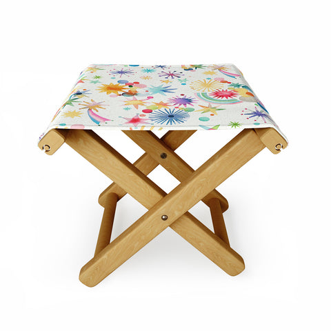 Ninola Design Holiday Shooting Stars Kids Folding Stool
