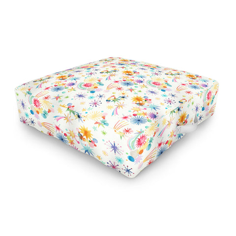 Ninola Design Holiday Shooting Stars Kids Outdoor Floor Cushion