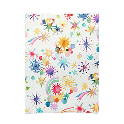 Ninola Design Holiday Shooting Stars Kids Poster