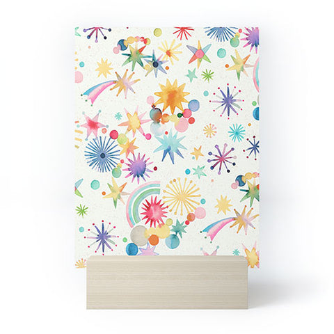 Ninola Design Holiday Shooting Stars Kids Mini Art Print