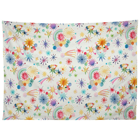 Ninola Design Holiday Shooting Stars Kids Tapestry