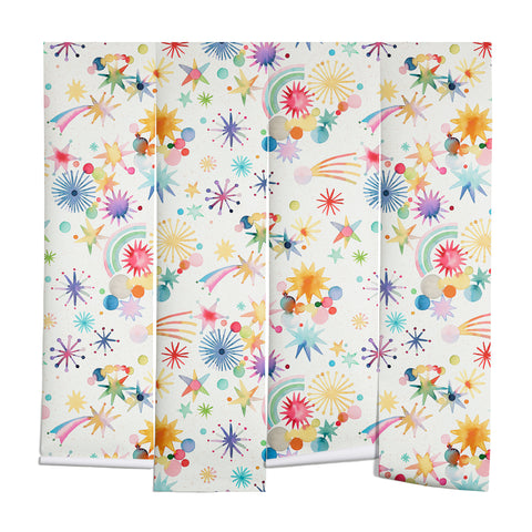 Ninola Design Holiday Shooting Stars Kids Wall Mural