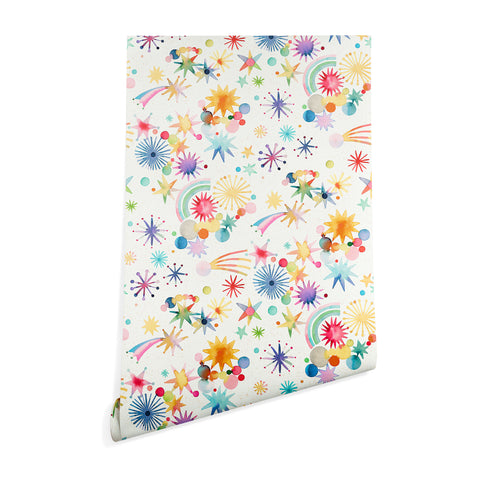 Ninola Design Holiday Shooting Stars Kids Wallpaper