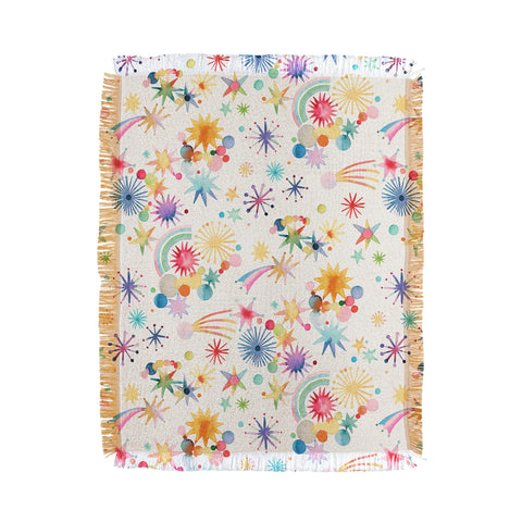 Ninola Design Holiday Shooting Stars Kids Throw Blanket