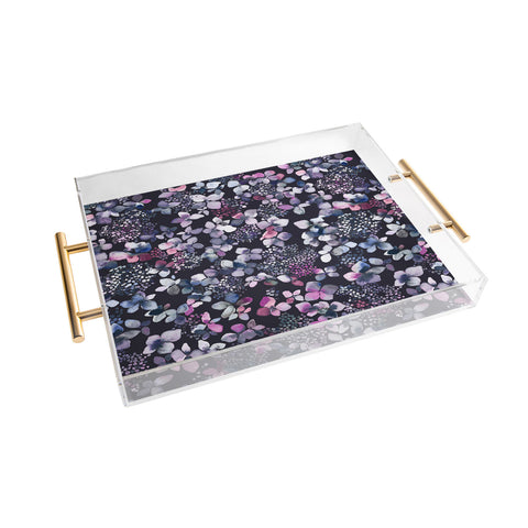 Ninola Design Hydrangea Dark Acrylic Tray