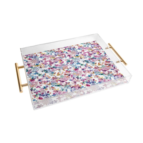 Ninola Design Hydrangea Flowers Acrylic Tray