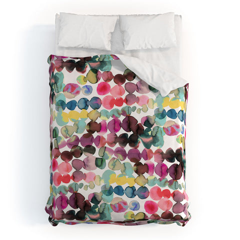 Ninola Design Ink bleeding dots Duvet Cover