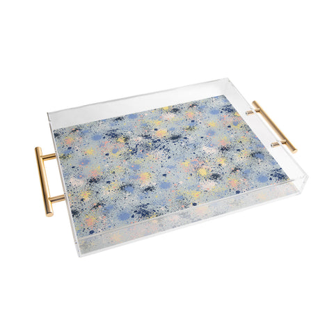 Ninola Design Ink dust texture soft blue Acrylic Tray