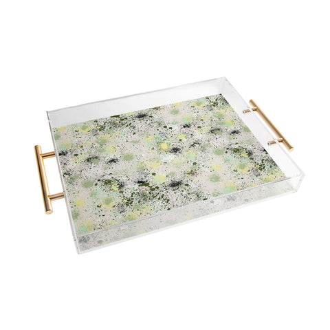 Ninola Design Ink Splatter Lime Banana Acrylic Tray