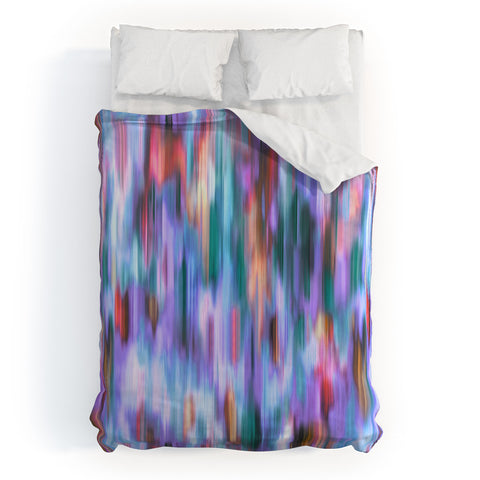 Ninola Design Iridiscent lines mauve sunset Duvet Cover