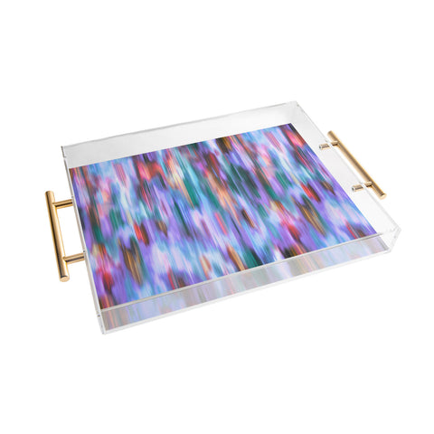Ninola Design Iridiscent lines mauve sunset Acrylic Tray