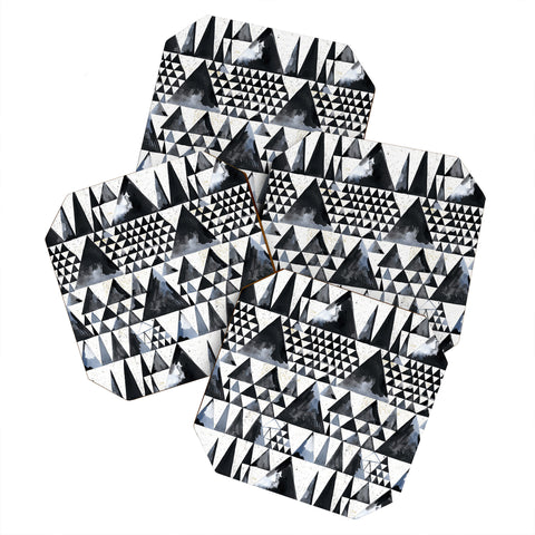 Ninola Design Japandi Geometric Triangles Coaster Set
