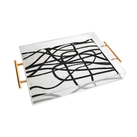 Ninola Design Japandi Minimal Black Marker Acrylic Tray