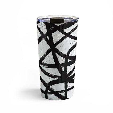 Ninola Design Japandi Minimal Black Marker Travel Mug