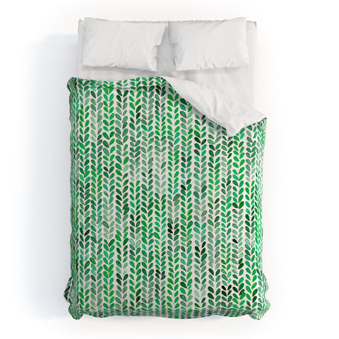 Ninola Design Knitting texture Green Duvet Cover