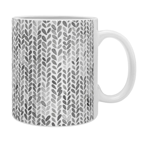 Ninola Design Knitting Texture Wool Winter Gray Coffee Mug