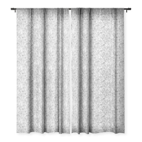 Ninola Design Knitting Texture Wool Winter Gray Sheer Window Curtain