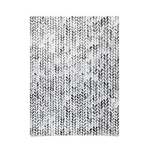 Ninola Design Knitting Texture Wool Winter Gray Poster