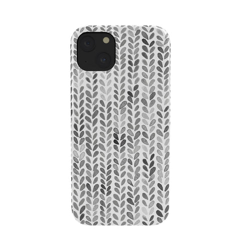 Ninola Design Knitting Texture Wool Winter Gray Phone Case