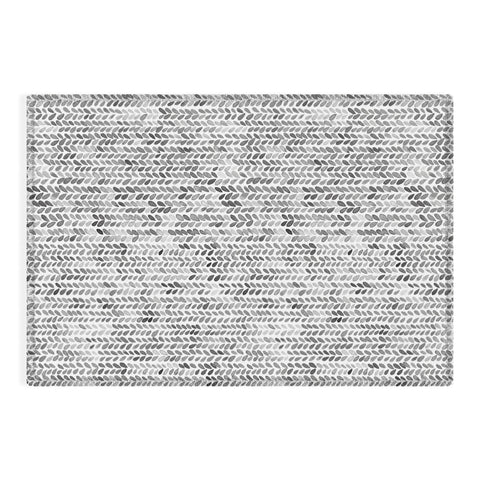 Ninola Design Knitting Texture Wool Winter Gray Outdoor Rug