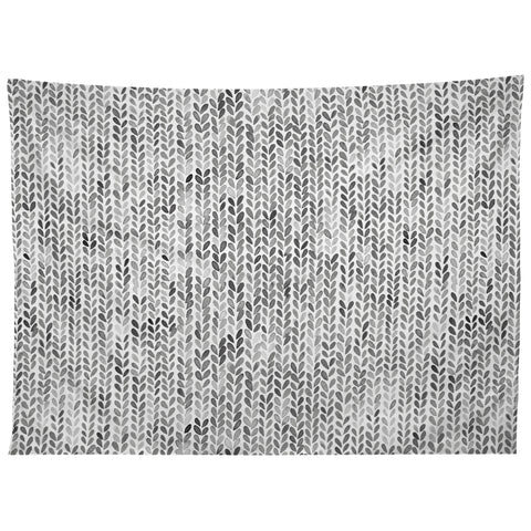 Ninola Design Knitting Texture Wool Winter Gray Tapestry
