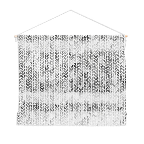 Ninola Design Knitting Texture Wool Winter Gray Wall Hanging Landscape