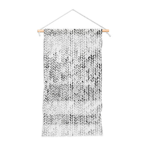 Ninola Design Knitting Texture Wool Winter Gray Wall Hanging Portrait